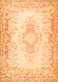 Abstract Orange Contemporary Rug, con473org