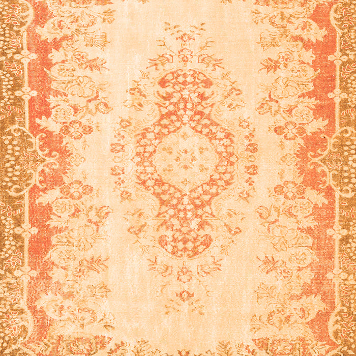 Abstract Orange Contemporary Rug, con473org