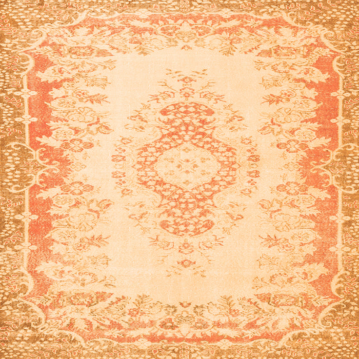 Serging Thickness of Abstract Orange Contemporary Rug, con473org