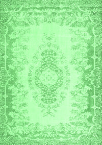 Abstract Emerald Green Contemporary Rug, con473emgrn