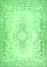 Machine Washable Abstract Emerald Green Contemporary Area Rugs, wshcon473emgrn