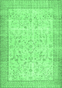 Abstract Emerald Green Contemporary Rug, con474emgrn