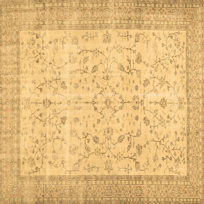 Square Machine Washable Abstract Brown Contemporary Rug, wshcon474brn