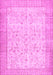 Machine Washable Abstract Pink Contemporary Rug, wshcon474pnk