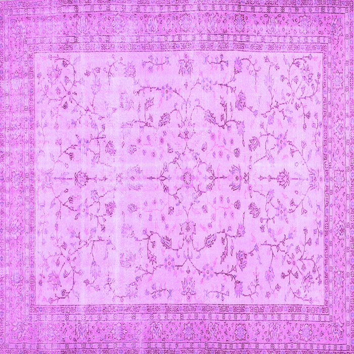 Square Abstract Purple Contemporary Rug, con474pur