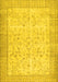 Machine Washable Abstract Yellow Contemporary Rug, wshcon474yw