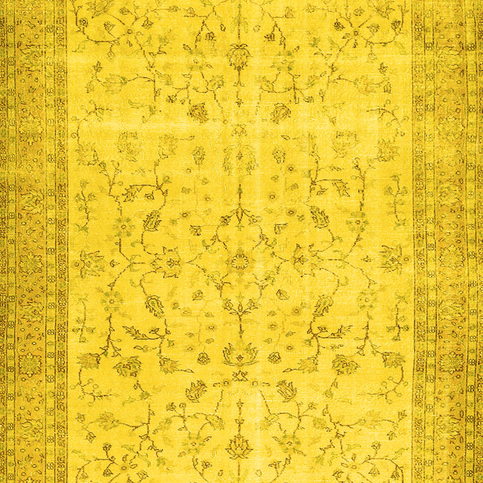 Machine Washable Abstract Yellow Contemporary Rug, wshcon474yw