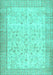 Abstract Turquoise Contemporary Rug, con474turq