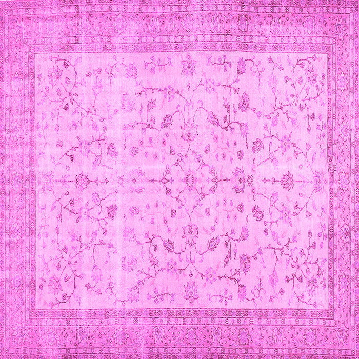Square Machine Washable Abstract Pink Contemporary Rug, wshcon474pnk