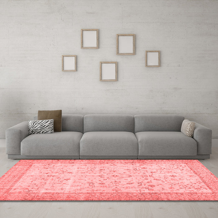 Contemporary Red Washable Rugs