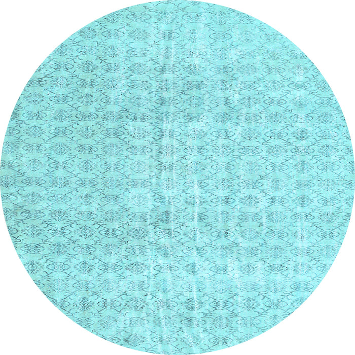 Round Machine Washable Abstract Light Blue Contemporary Rug, wshcon475lblu