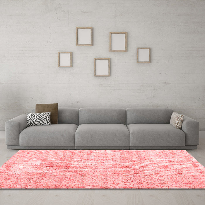 Contemporary Red Washable Rugs