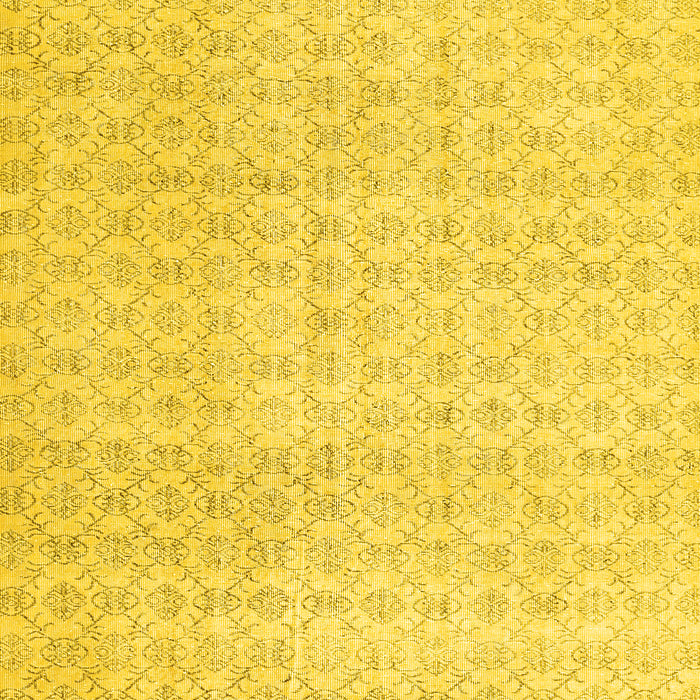 Machine Washable Abstract Yellow Contemporary Rug, wshcon475yw