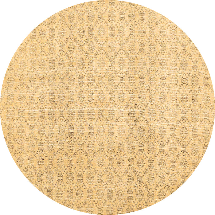 Round Machine Washable Abstract Brown Contemporary Rug, wshcon475brn