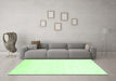 Machine Washable Solid Green Modern Area Rugs in a Living Room,, wshcon476grn