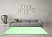 Machine Washable Solid Emerald Green Modern Area Rugs in a Living Room,, wshcon476emgrn