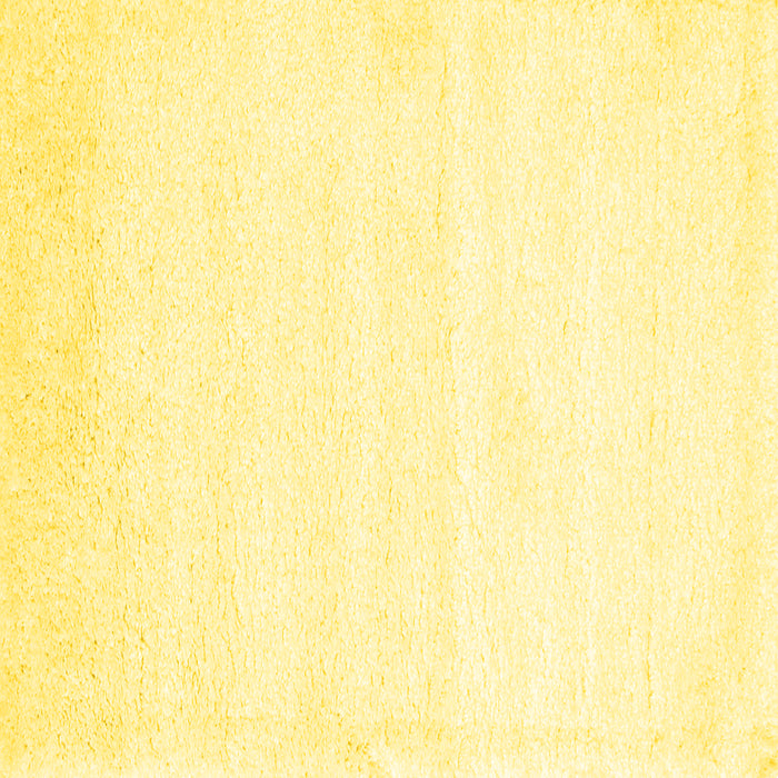 Square Machine Washable Solid Yellow Modern Rug, wshcon476yw