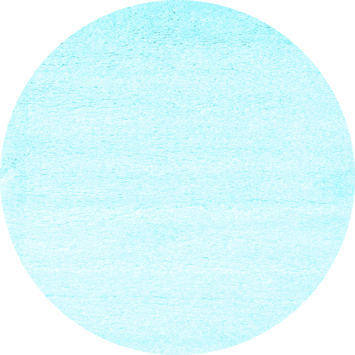 Round Solid Light Blue Modern Rug, con476lblu