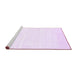 Sideview of Machine Washable Solid Purple Modern Area Rugs, wshcon476pur
