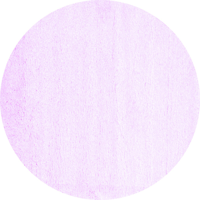 Round Solid Purple Modern Rug, con476pur