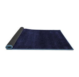 Sideview of Abstract Blue Contemporary Rug, con477blu