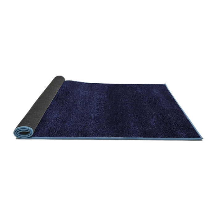 Sideview of Abstract Blue Contemporary Rug, con477blu
