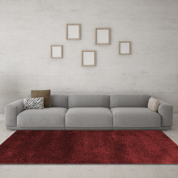 Contemporary Red Washable Rugs