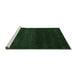 Sideview of Machine Washable Abstract Emerald Green Contemporary Area Rugs, wshcon477emgrn