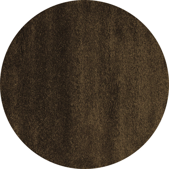 Round Machine Washable Abstract Brown Contemporary Rug, wshcon477brn