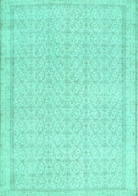 Abstract Turquoise Contemporary Rug, con478turq