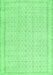 Machine Washable Abstract Emerald Green Contemporary Area Rugs, wshcon478emgrn