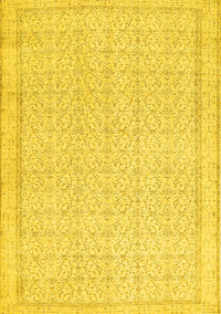 Abstract Yellow Contemporary Rug, con478yw