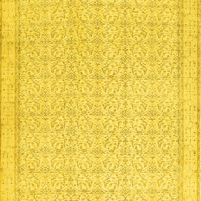 Abstract Yellow Contemporary Rug, con478yw