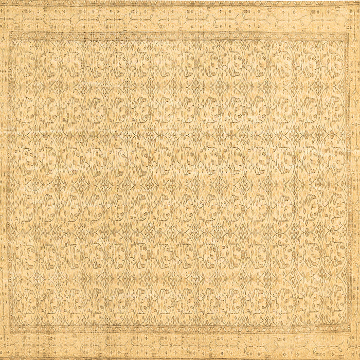 Square Machine Washable Abstract Brown Contemporary Rug, wshcon478brn