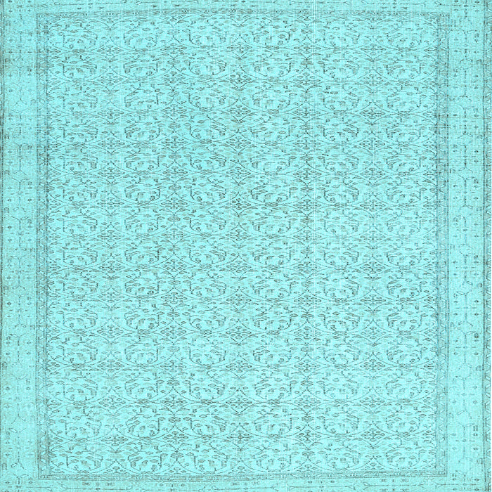 Square Machine Washable Abstract Light Blue Contemporary Rug, wshcon478lblu