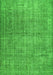 Abstract Green Contemporary Rug, con479grn