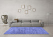 Machine Washable Abstract Blue Contemporary Rug in a Living Room, wshcon479blu