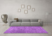 Machine Washable Abstract Purple Contemporary Area Rugs in a Living Room, wshcon479pur