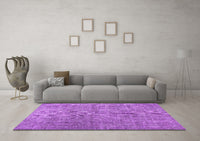 Machine Washable Abstract Purple Contemporary Rug, wshcon479pur