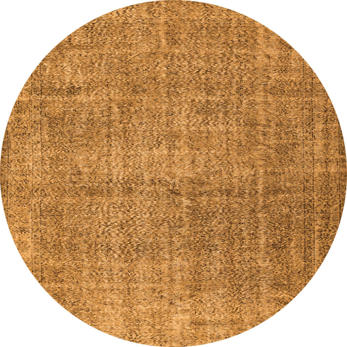 Square Abstract Orange Contemporary Rug, con479org