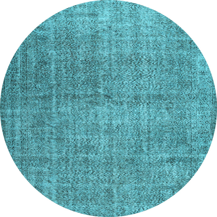 Round Machine Washable Abstract Light Blue Contemporary Rug, wshcon479lblu