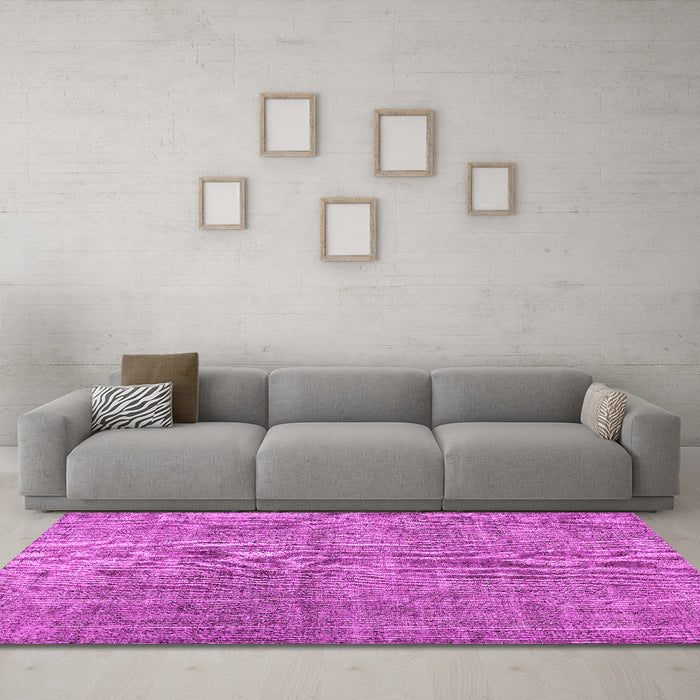Machine Washable Abstract Pink Contemporary Rug in a Living Room, wshcon479pnk