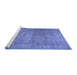 Sideview of Machine Washable Abstract Blue Contemporary Rug, wshcon479blu