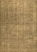 Machine Washable Abstract Brown Contemporary Rug, wshcon479brn