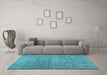 Machine Washable Abstract Light Blue Contemporary Rug in a Living Room, wshcon479lblu