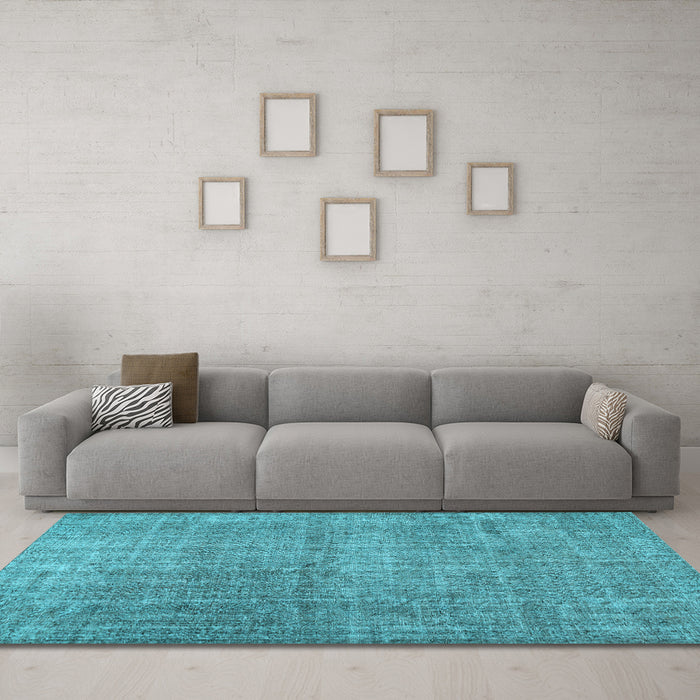 Machine Washable Abstract Light Blue Contemporary Rug in a Living Room, wshcon479lblu