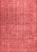 Abstract Red Contemporary Area Rugs