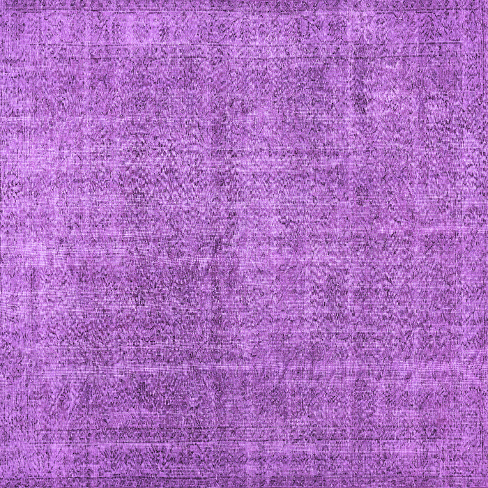 Square Abstract Purple Contemporary Rug, con479pur