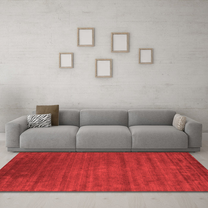 Contemporary Red Washable Rugs