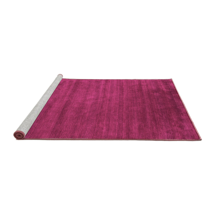 Sideview of Machine Washable Abstract Pink Contemporary Rug, wshcon47pnk